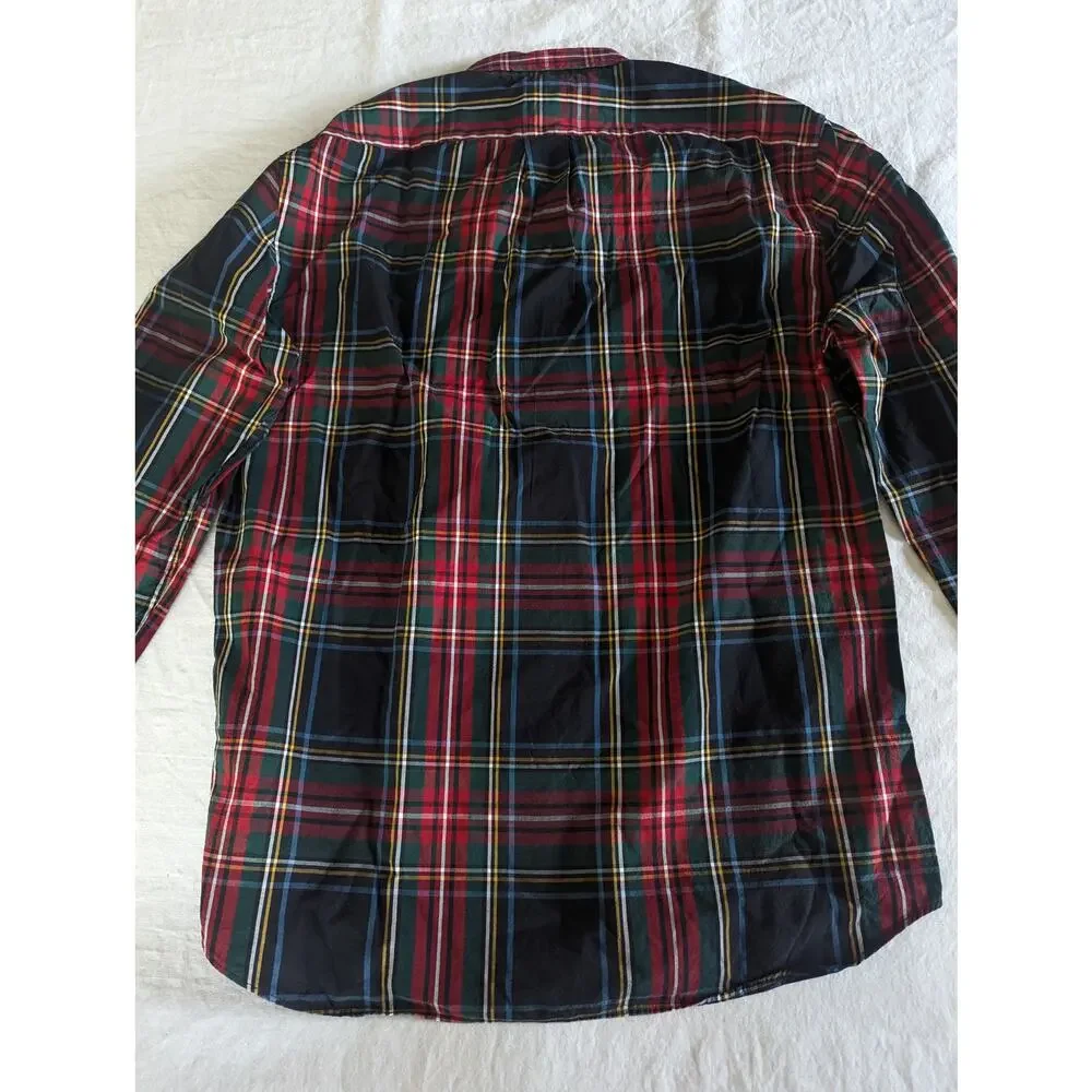 J. Crew Mens Size L Secret Wash Shirt Button Down NWOT Plaid Organic Cotton
